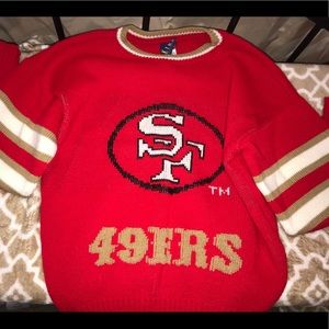 Youth XL cable knit acrylic SF 49ers sweater